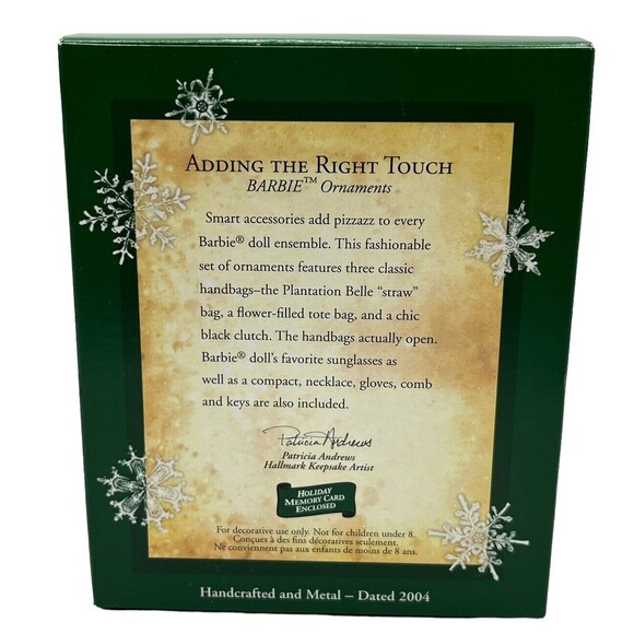 2004 Barbie Hallmark Keepsake Ornament Adding the Right Touch Set of 9 RETIRED - Picture 7 of 8